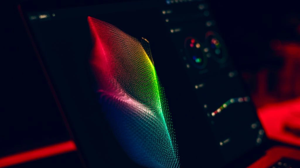 Live RXS telemetry stream rendered as a dark console visualization